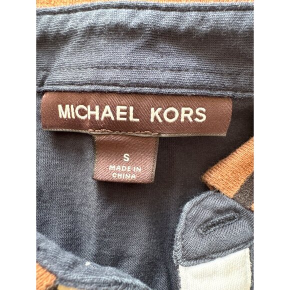 Michael Kors Mens Polo Shirt Colorblock Design Cotton S - Picture 6 of 8